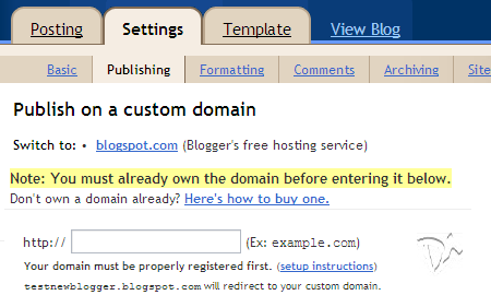 Google Free Blogger Web Hosting