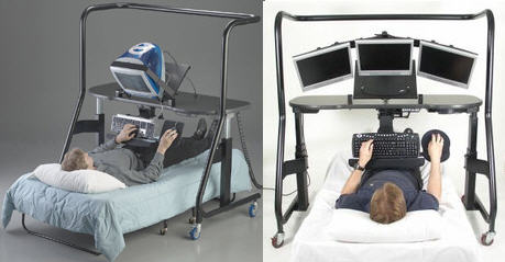 Using the Computer While Lying in Bed