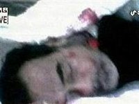 This video image released by the Biladi TV stations appears to show the body of Saddam Hussein.