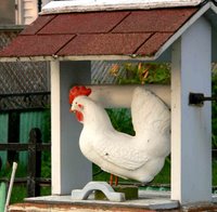 Well Chicken Lawn Ornament
