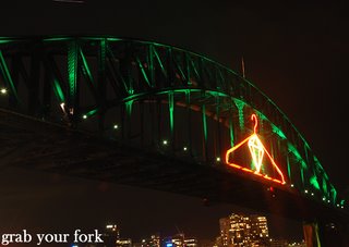 Sydney nye harbour bridge coathanger and emerald