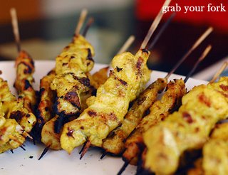 chicken satay cooked
