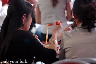 chopstick and noodles