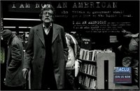 Kurt Vonnegut in an ad for the ACLU