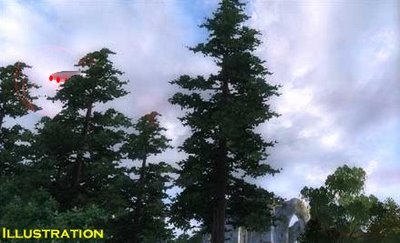 UFO Behind Trees