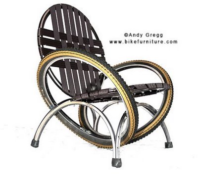 chair made from bicycle part