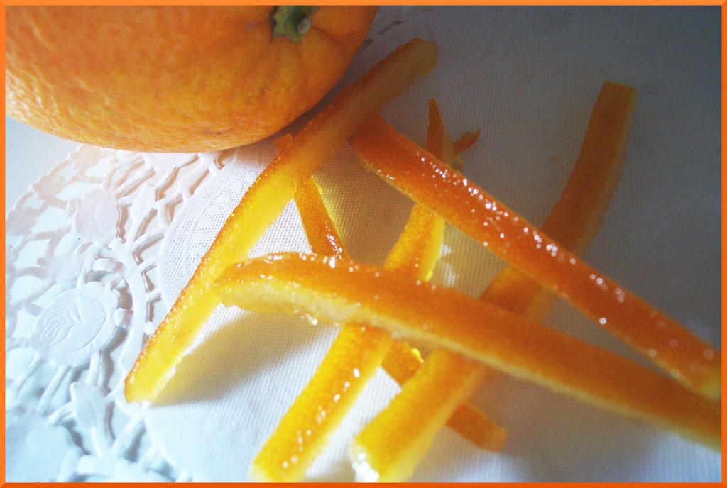 Orange confite en lamelle