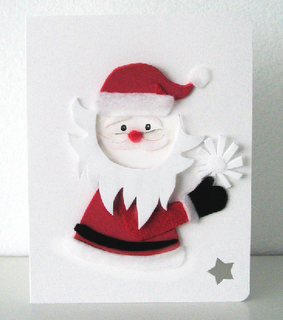 snowflake santa claus card