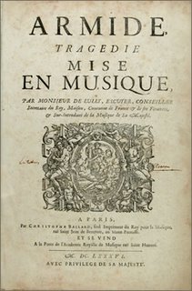 Jean-Baptiste Lully (1632 - 1687): Armide. Tragédie / mise en musique par Monsieur De Lully
