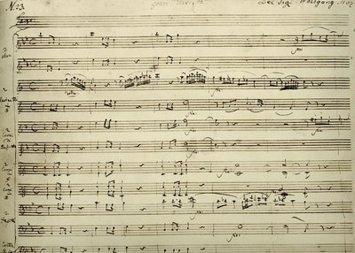 Mozart, Gran Partitta, K. 361, holograph score, Library of Congress