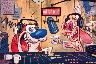 Ren and Stimpy on the aer