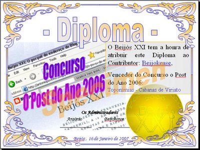 Diploma do Post do Ano 2006