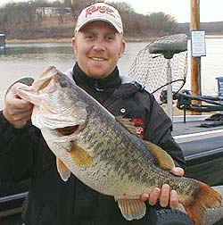 Lake Texoma 9.11 lb largemouth bass caught on 12/30/06