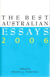 The Best Australian Essays 2006 bookcover; Black Inc.