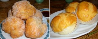 Chinese donuts and custard-filled pineapple buns