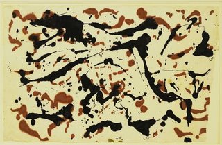 Jackson Pollock. (American 1912-1956) Untitled (1951) Black and sepia ink on mulberry paper Gift of Lee Krasner in memory of Jackson Pollock © 2006 Pollock-Krasner Foundation  Artists Rights Society (ARS) New York