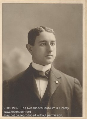 A.S.W. Rosenbach, 1898, the year he graduated from college.