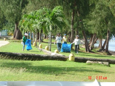 Saipan beach cleanup