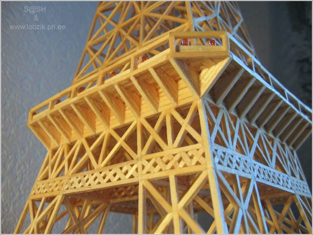  Eiffel  Tower Made Of Matchsticks Damn Cool Pictures