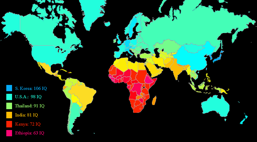 Среднее IQ по странам. Средний IQ В странах.