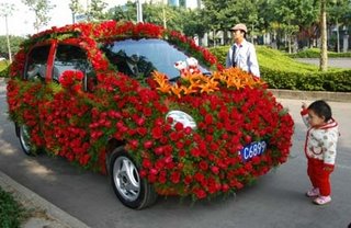Flower wedding Car