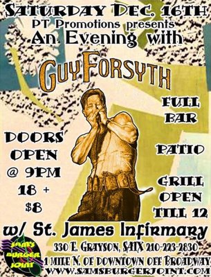 Guy Forsyth and St James Infirmary at Sams Burger Joint