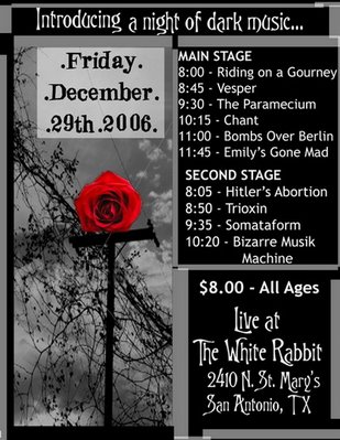 Dark Music Showcase at The White Rabbit San Antonio