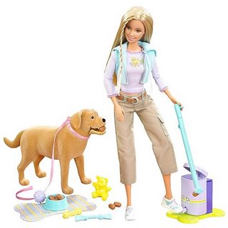 Barbie and her dog Tanner the poop eater.