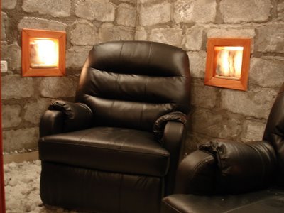 Salt room with recliners