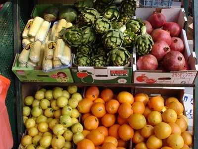 Fruits and vegetables for sale