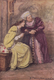An illustration from the Lambs' Tales by Gertrude Demain Hammond