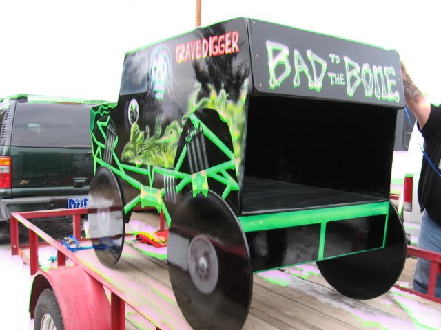 bad to the bone. grave digger bed