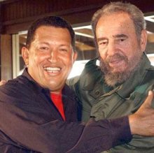 hugo Chavez y Fidel Castro