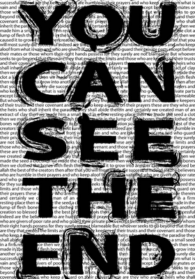 you can see the end, a visual poem by Allan Revich