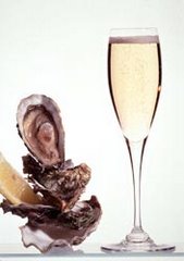 coquillages et champagne