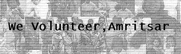 We Volunteer Project,Amritsar.