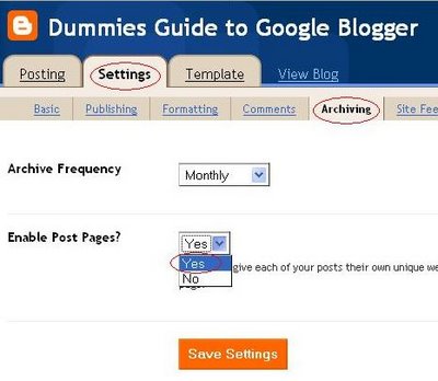 Google Blogger: Enable post page