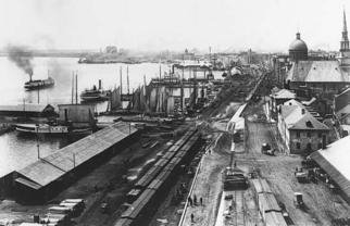 Port de Montréal en 1885