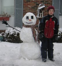 Me and the snowman I made