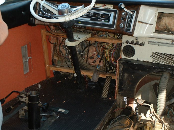The floor of the driving compartment