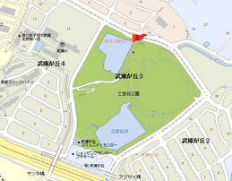 集合場所 三田谷公園 テニスコート横