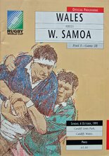 Manu Samoa versus Wales in 1991 RWC