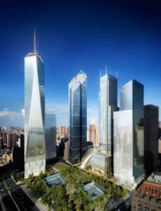 The newest version of the future WTC complex, unveiled on September 7, 2006