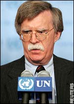 is john bolton blackmailing those who'd vote him out of UN post?