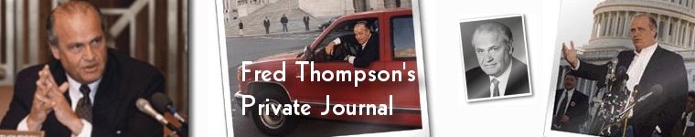 Fred Thompson's Private Journal