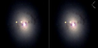 Dos supernovas recientes en una galaxia
