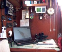 Yacht Keturah navigation table