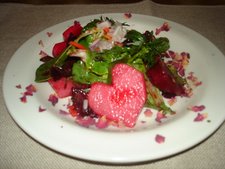 Daikon and Beet Heart Salad