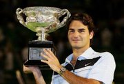 Federer con il Trofeo degli Australian Open 2007