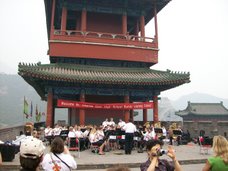 Wind Ensemble performance on The Great Wall of China